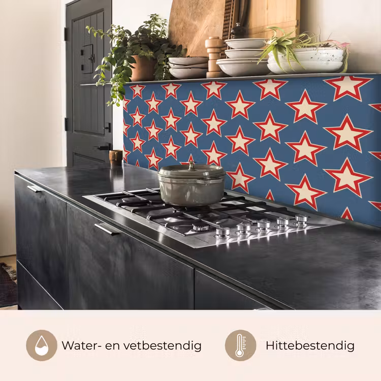 Ster - Klassiek - Blauw keuken achterwand 2 middel 871 -usp_NL
