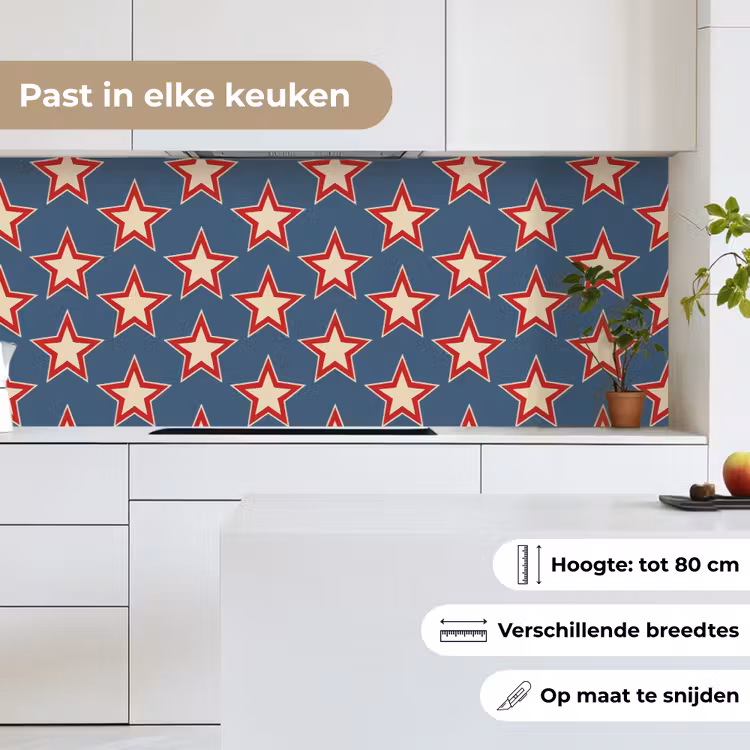 Ster - Klassiek - Blauw keuken achterwand 2 middel 871 -sfeer4_NL