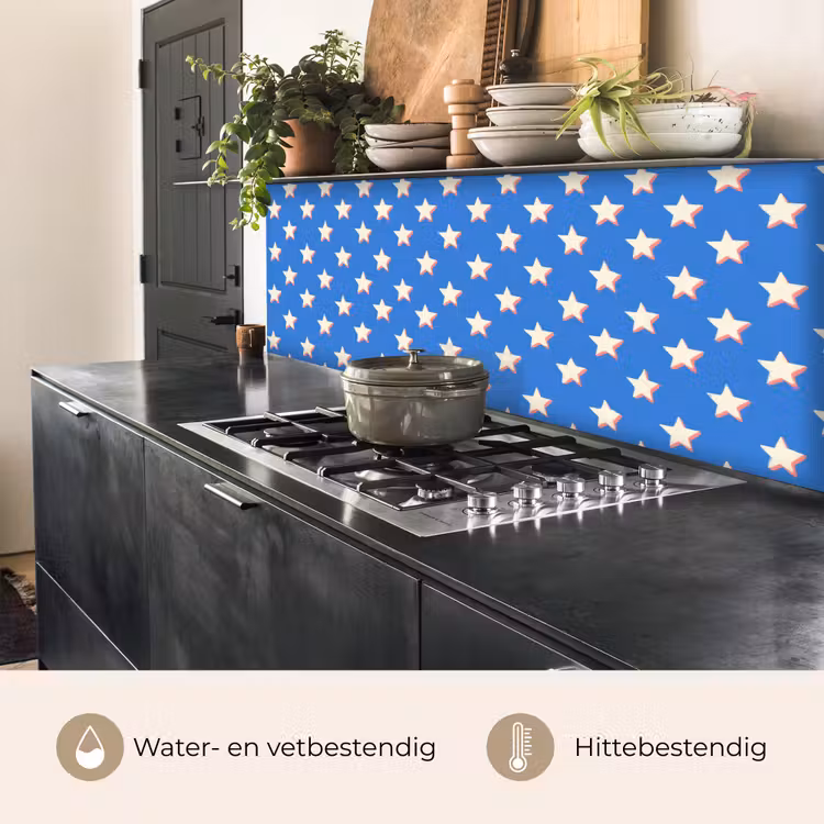 Sterren - Patroon - Blauw keuken achterwand 2 middel 871 -usp_NL