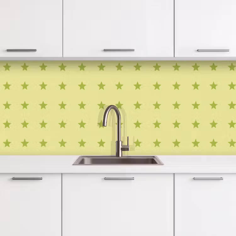 Sterren - Patroon - Groen keuken achterwand 2 middel 871 -3d