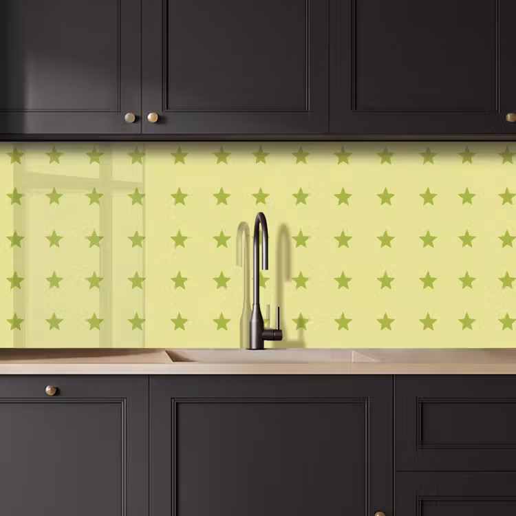Sterren - Patroon - Groen keuken achterwand 2 middel 871 -sfeer1