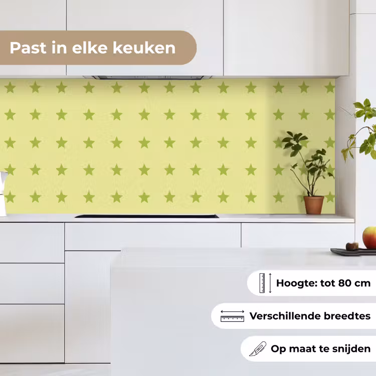 Sterren - Patroon - Groen keuken achterwand 2 middel 871 -sfeer4_NL