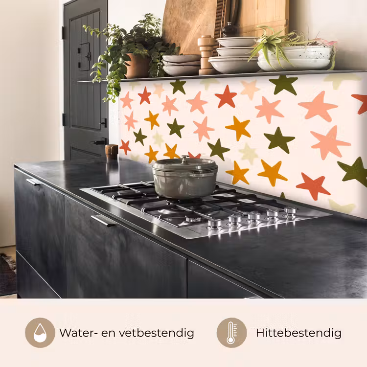 Sterren - Patroon - Kleurrijk keuken achterwand 2 middel 871 -usp_NL