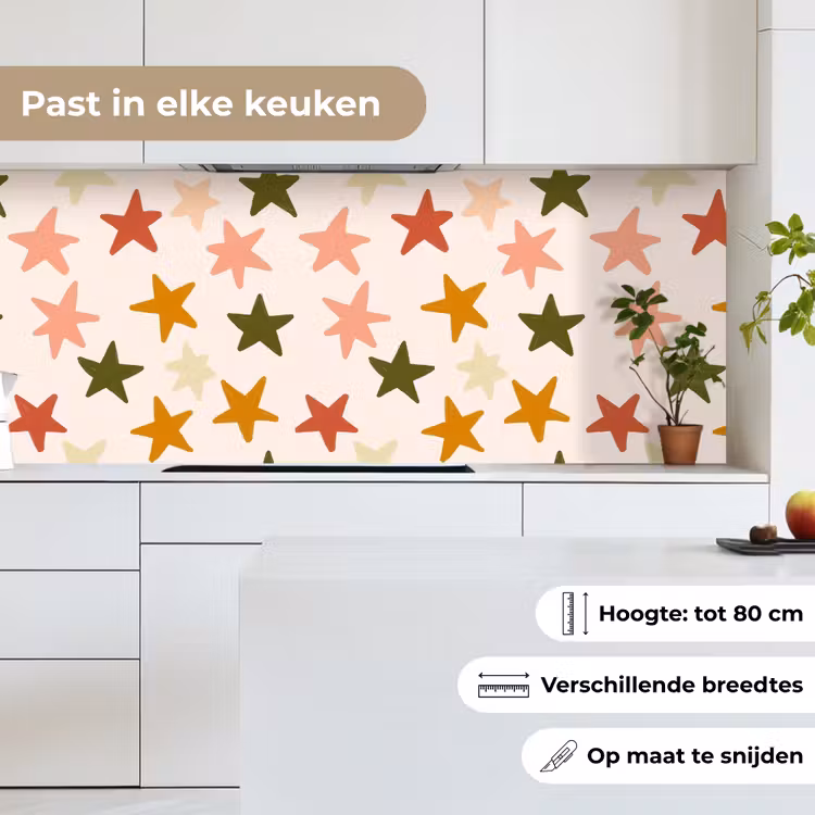 Sterren - Patroon - Kleurrijk keuken achterwand 2 middel 871 -sfeer4_NL