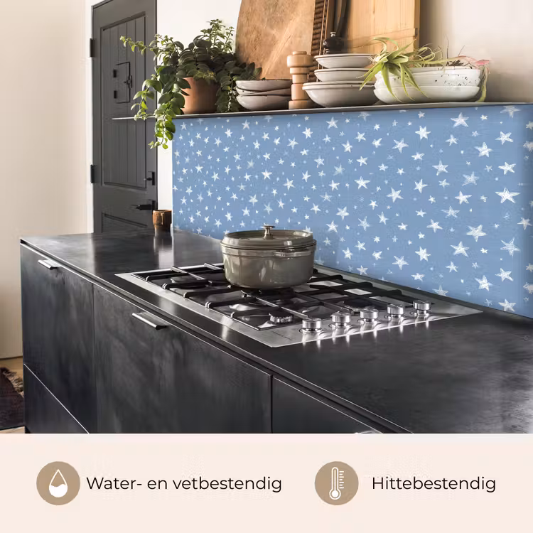 Sterretjes - Patroon - Blauw keuken achterwand 2 middel 871 -usp_NL