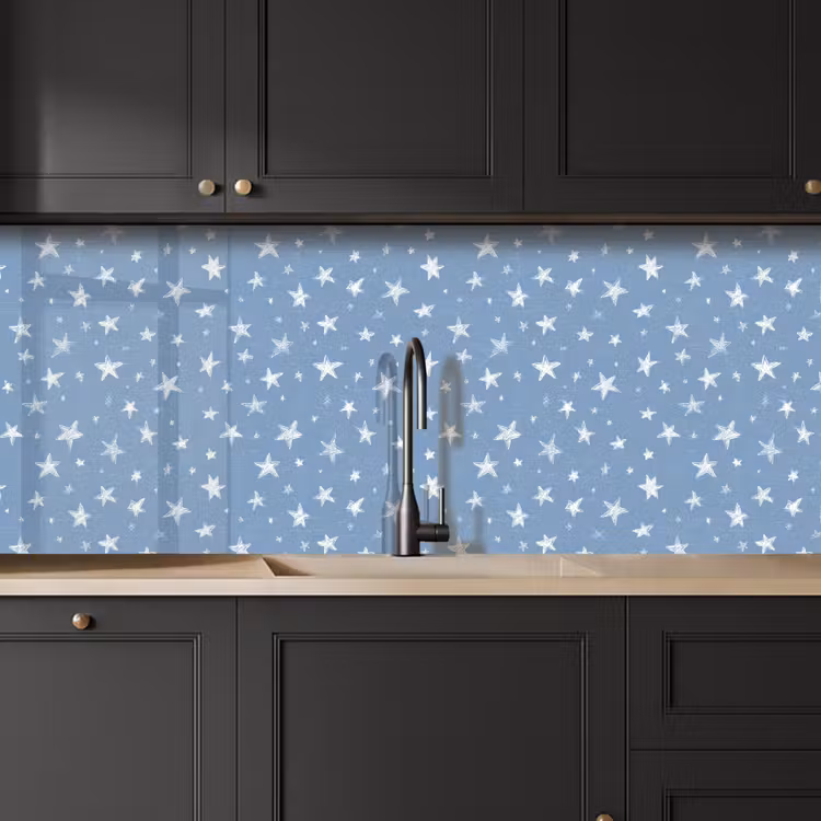 Sterretjes - Patroon - Blauw keuken achterwand 2 middel 871 -sfeer1