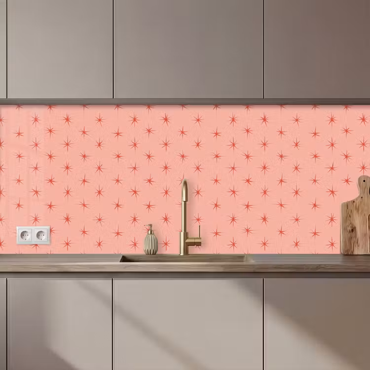 Sterretjes - Patroon - Oranje keuken achterwand 2 middel 871 zz_3dshopping