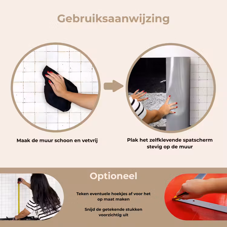Stier - Schaduw - Dieren - Contrast - Zwart-wit keuken achterwand spatscherm klein -gebruiksaanwijzing_NL