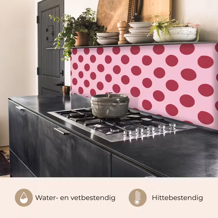 Stippen - Patroon - Bordeaux keuken achterwand 2 middel 871 -usp_NL
