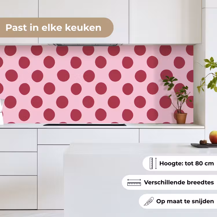 Stippen - Patroon - Bordeaux keuken achterwand 2 middel 871 -sfeer4_NL
