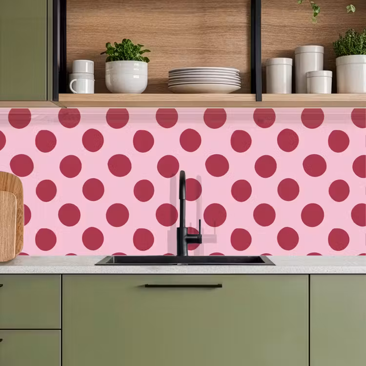 Stippen - Patroon - Bordeaux keuken achterwand 2 middel 871 -sfeer3