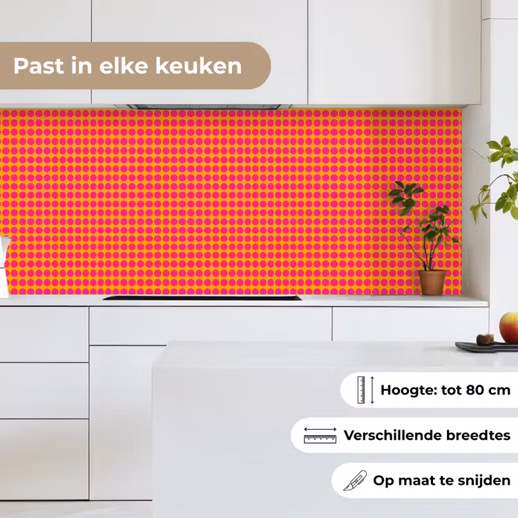 Stippen - Patroon - Oranje keuken achterwand 2 middel 871 -sfeer4_NL