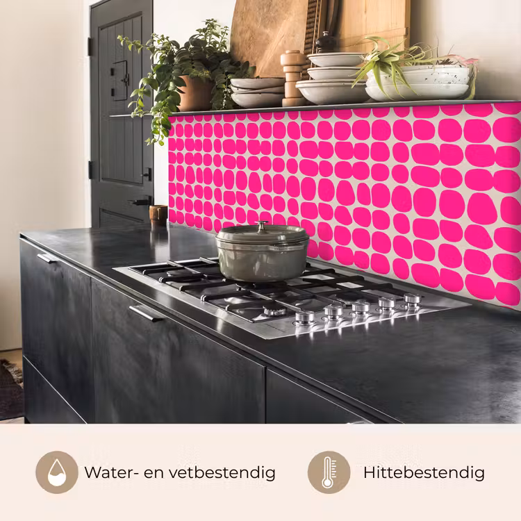 Stippen - Patroon - Roze keuken achterwand 2 middel 871 -usp_NL