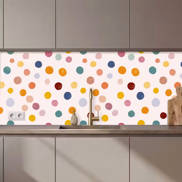 Stippen - Subtiel - Kleurrijk keuken achterwand 2 middel 871 zz_3dshopping