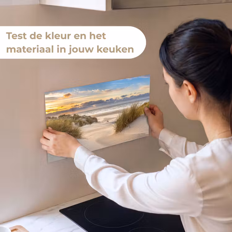 Strand - Duin - Gras - Zonsondergang - Zee keuken achterwand sample klein -USP_sampleNL