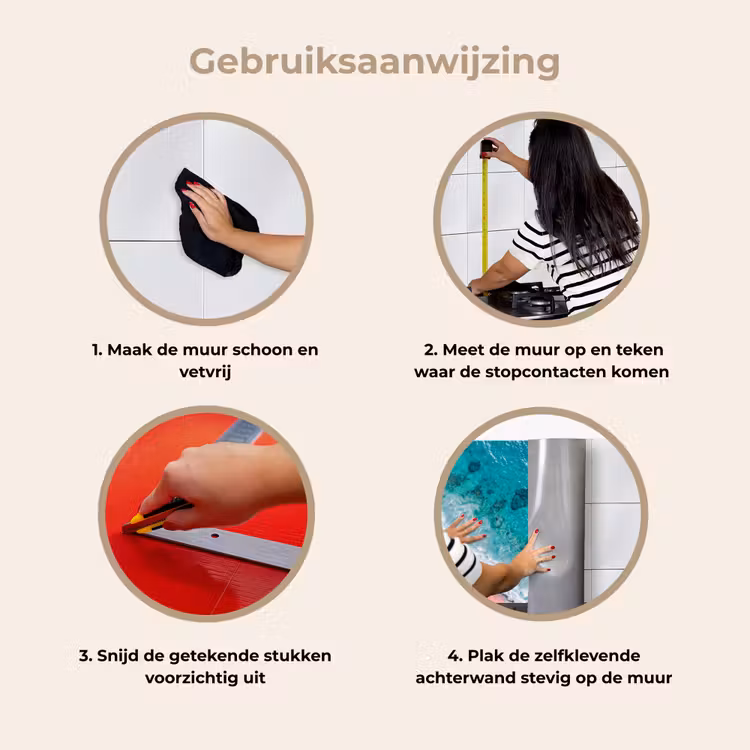Strand - Oceaan - Golven - Roze Zand - Natuur keuken achterwand 2 middel -gebruiksaanwijzing_NL