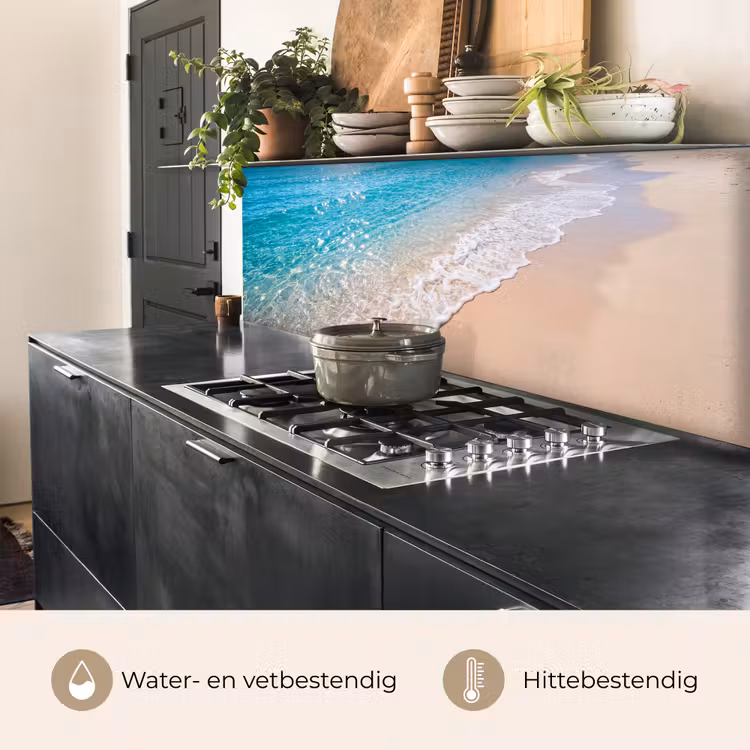 Strand - Water - Natuur - Blauw - Beige keuken achterwand 2 middel -usp_NL