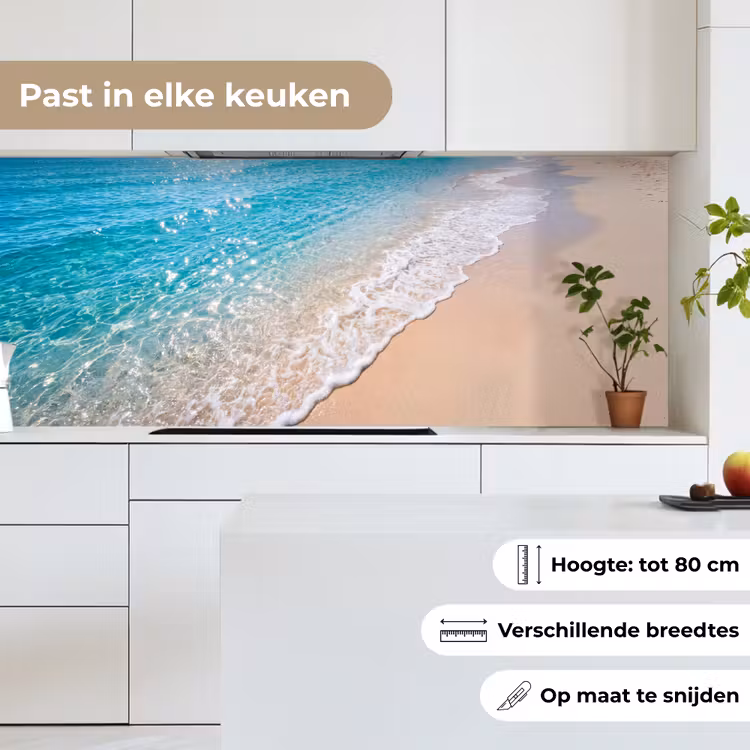 Strand - Water - Natuur - Blauw - Beige keuken achterwand 2 middel -sfeer4_NL