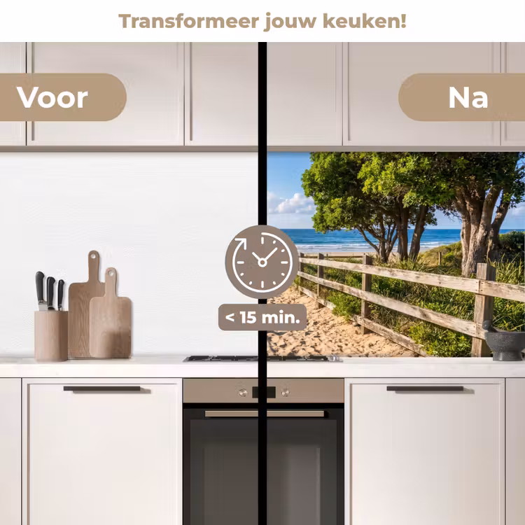 Strand - Zandpad - Oceaan - Natuur keuken achterwand 2 middel -voor-na2_NL