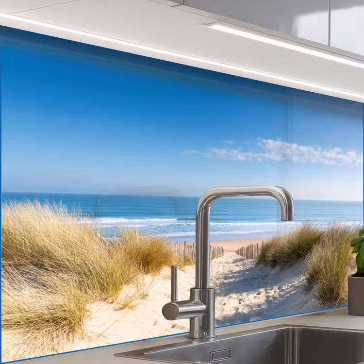 Strand - Zee - Duin - Zand - Zomer keuken achterwand sample klein -zzzz3d_schuin