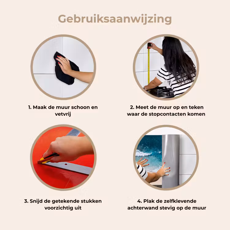 Strand - Zee - Golven - Natuur - Blauw keuken achterwand 2 middel -gebruiksaanwijzing_NL