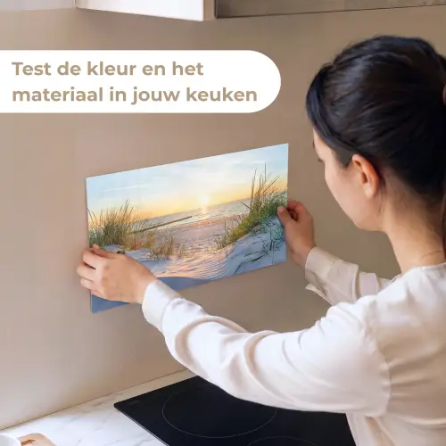 Strand - Zon - Duin - Gras - Zand - Horizon keuken achterwand sample klein -USP_sampleNL