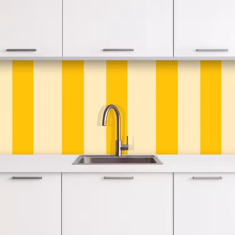 Strepen - Klassiek - Geel keuken achterwand 2 middel 871 -3d