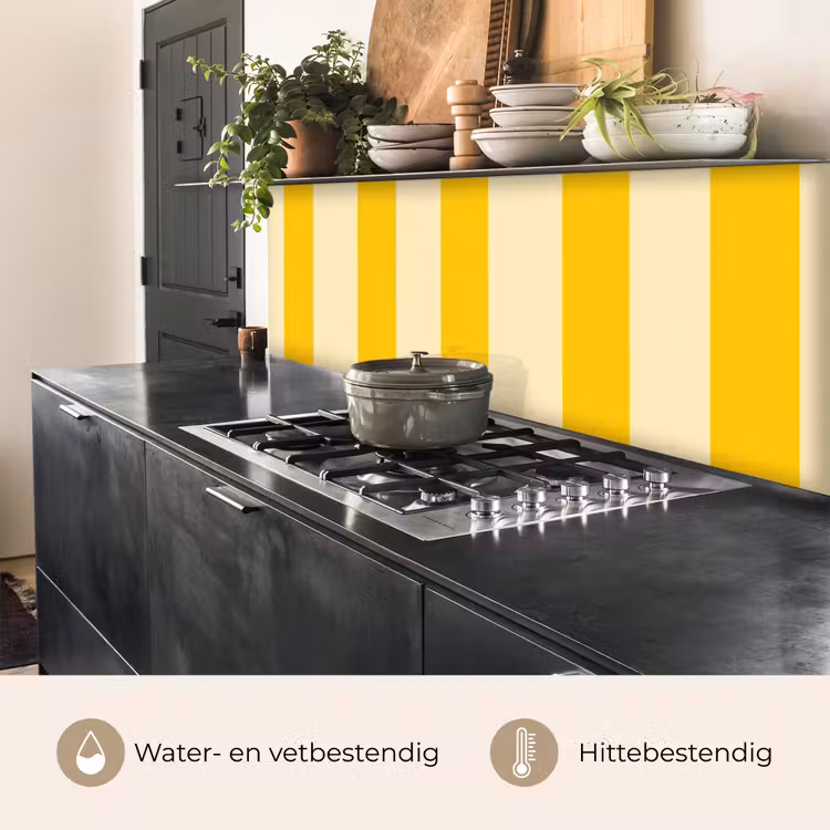 Strepen - Klassiek - Geel keuken achterwand 2 middel 871 -usp_NL