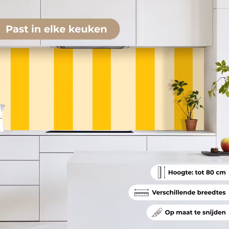 Strepen - Klassiek - Geel keuken achterwand 2 middel 871 -sfeer4_NL