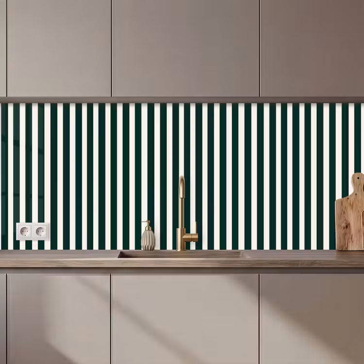 Strepen - Klassiek - Groen keuken achterwand 2 middel 871 zz_3dshopping