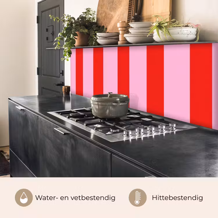Strepen - Klassiek - Roze keuken achterwand 2 middel 871 -usp_NL