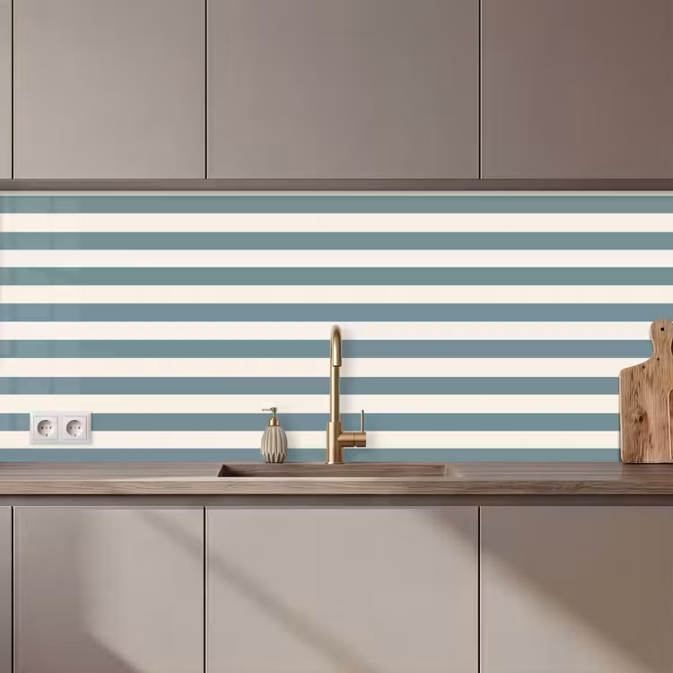 Strepen - Modern - Blauw keuken achterwand 2 middel 871 zz_3dshopping