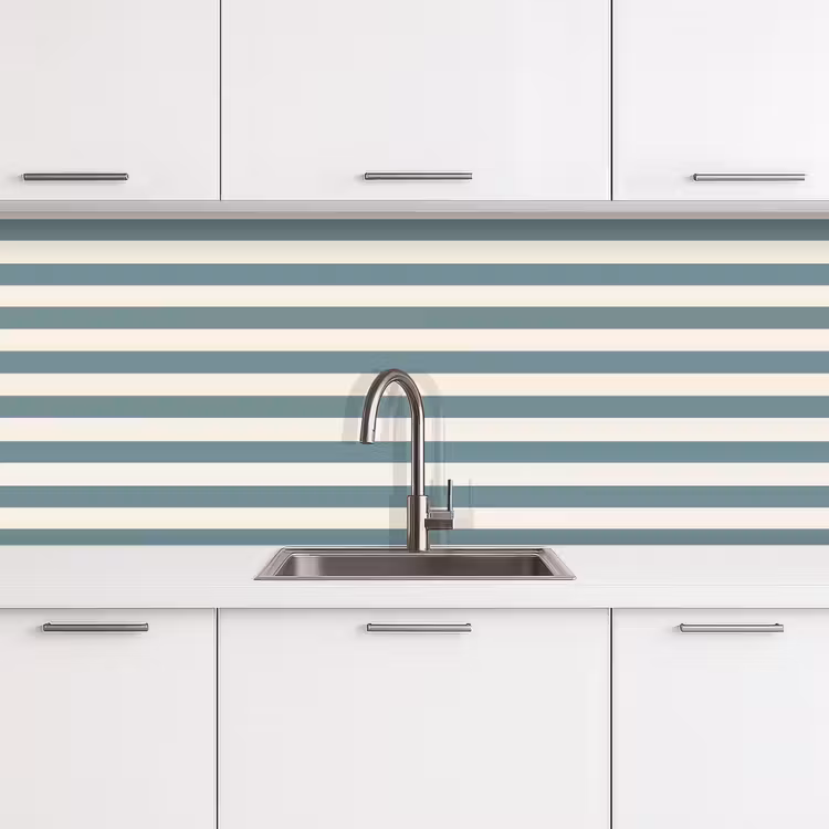 Strepen - Modern - Blauw keuken achterwand 2 middel 871 -3d