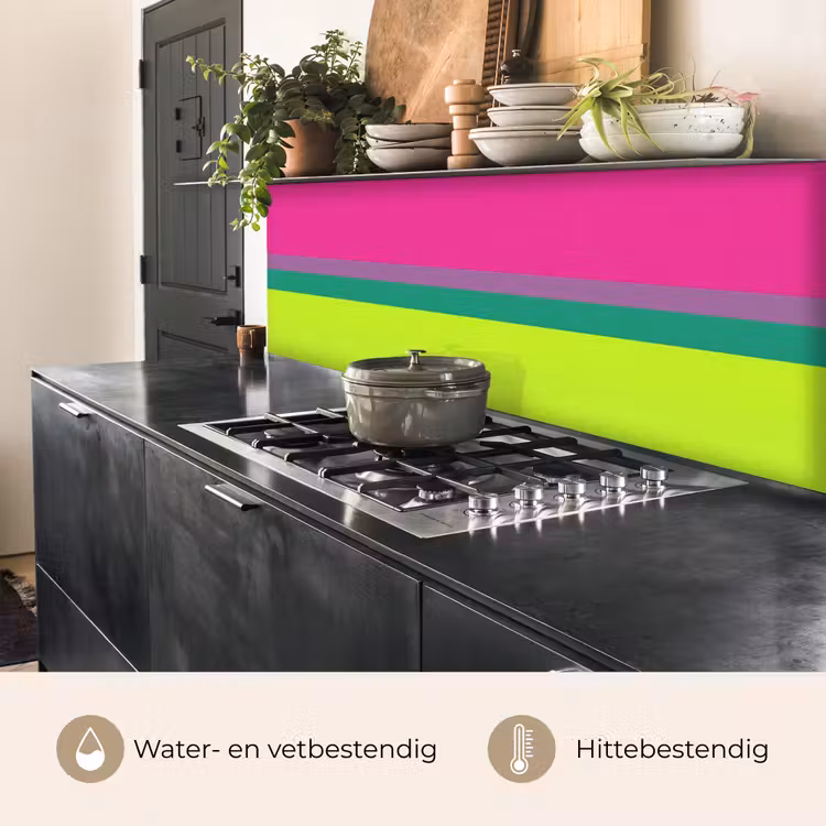 Strepen - Modern - Kleurrijk keuken achterwand 2 middel -usp_NL