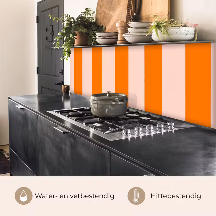 Strepen - Modern - Oranje keuken achterwand 2 middel 871 -usp_NL