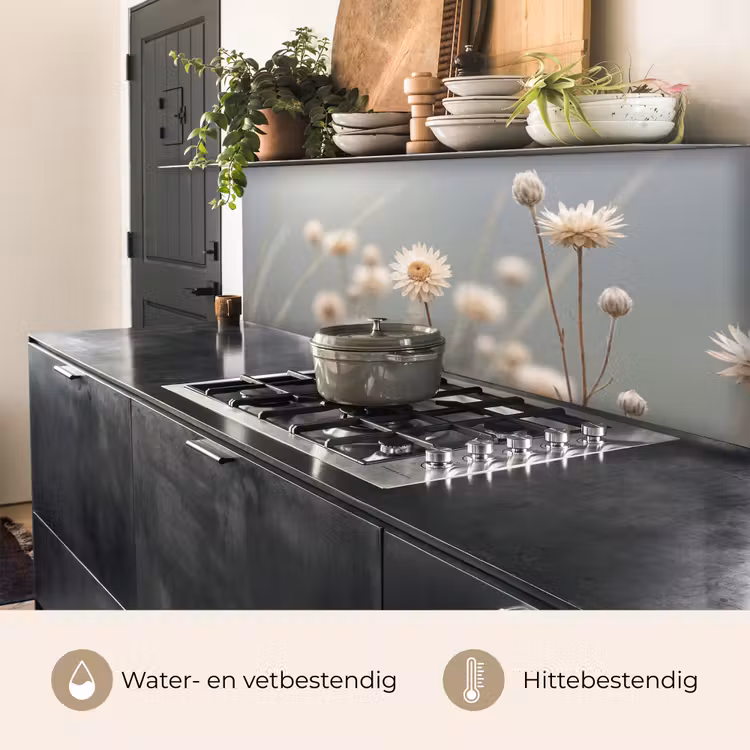 Strobloemen - Wit - Daglicht keuken achterwand 2 middel -usp_NL