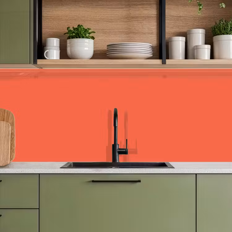 Sunset - Salmon - Oranje keuken achterwand 2 middel 871 -sfeer3