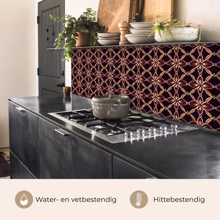 Symmetrisch - Tegel - Burgundy keuken achterwand 2 middel 871 -usp_NL