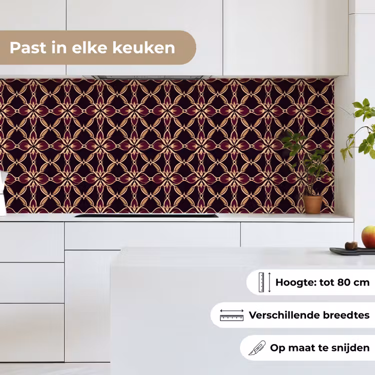 Symmetrisch - Tegel - Burgundy keuken achterwand 2 middel 871 -sfeer4_NL