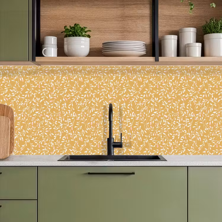 Takjes - Patroon - Oker keuken achterwand 2 middel 871 -sfeer3