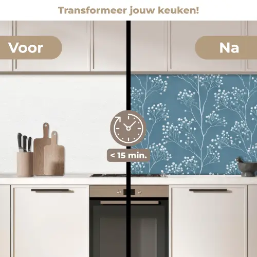 Takken - Bessen - Patroon - Lichtblauw keuken achterwand 2 middel 871 -voor-na2_NL