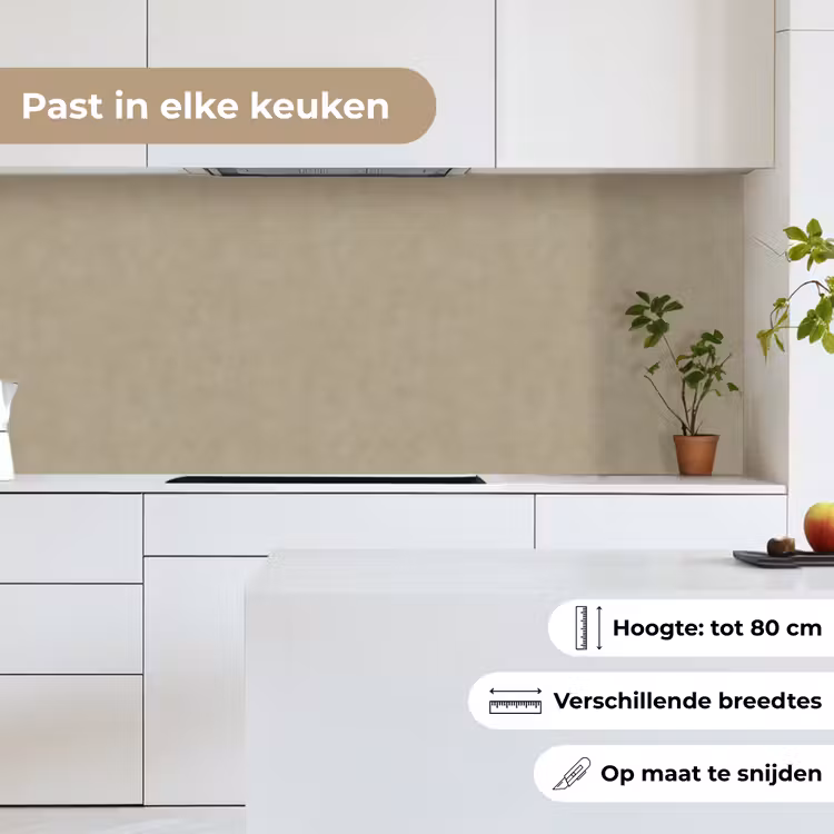 Taupekleur - Gewolkt textuur - Natuurlijk keuken achterwand 2 middel 871 -3d