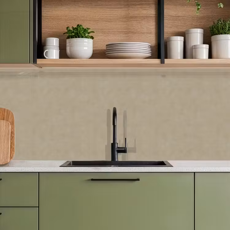 Taupekleur - Gewolkt textuur - Natuurlijk keuken achterwand 2 middel 871 -sfeer3