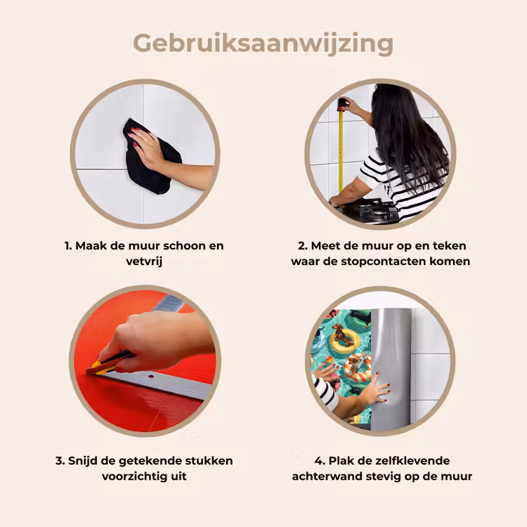 Teckels - Zwembad - Kleurrijk keuken achterwand 2 middel 871 -gebruiksaanwijzing_NL