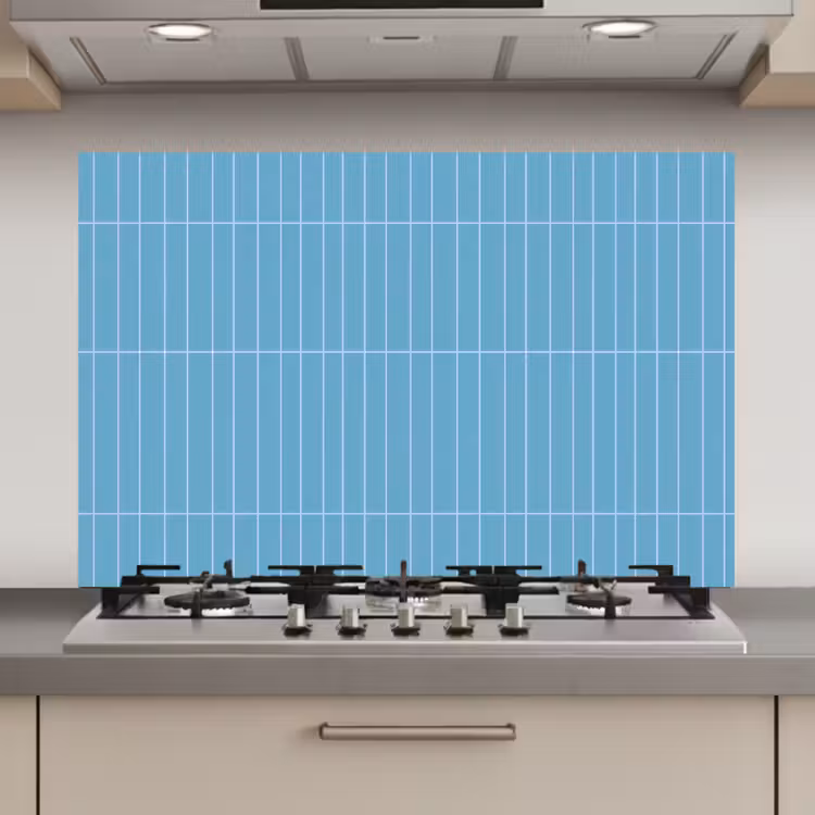 Tegel - Langwerpig - Patroon - Blauw keuken achterwand spatscherm klein 900 -3d_website
