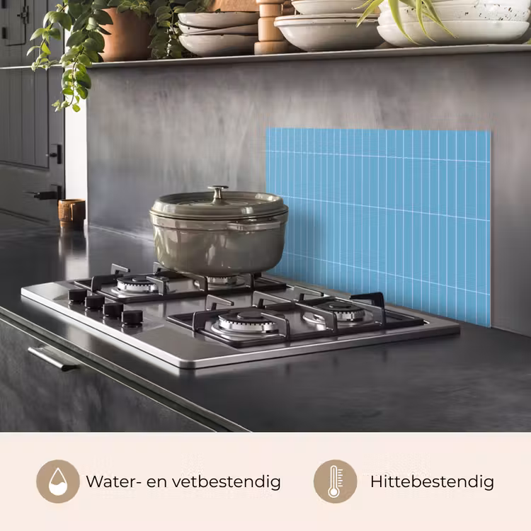 Tegel - Langwerpig - Patroon - Blauw keuken achterwand spatscherm klein 900 -usp_NL