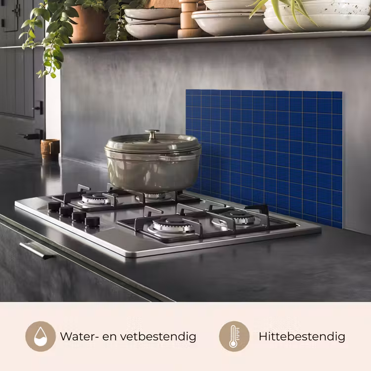Tegel - Patroon - Blauw keuken achterwand spatscherm klein 900 -usp_NL