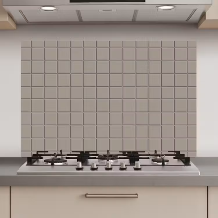 Tegel - Patroon Kiezel - Grijs keuken achterwand spatscherm klein 900 -3d_website