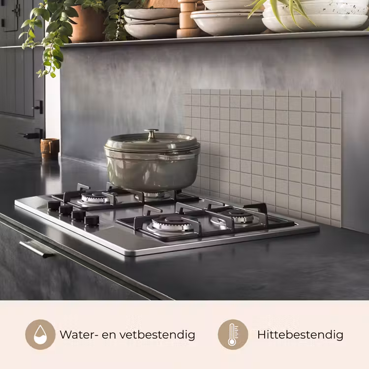 Tegel - Patroon Kiezel - Grijs keuken achterwand spatscherm klein 900 -usp_NL