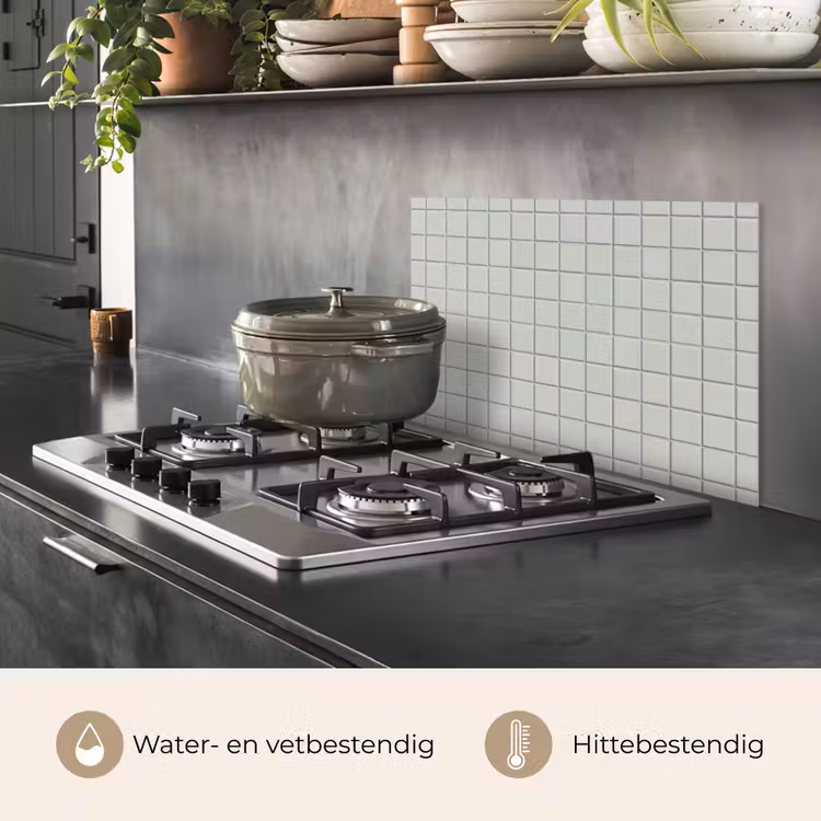 Tegel - Patroon - Lichtgroen keuken achterwand spatscherm klein 900 -usp_NL